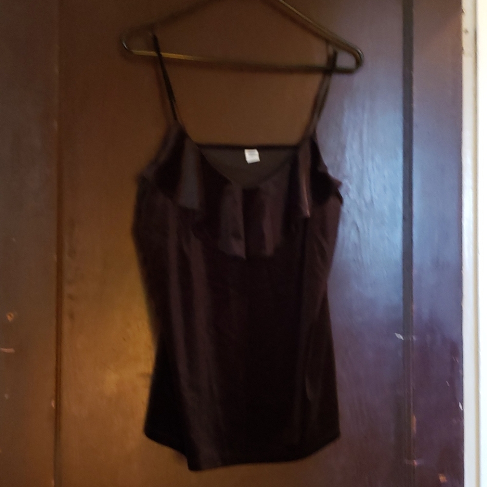 Black velvet camisole